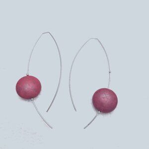 Silver Coral Earrings